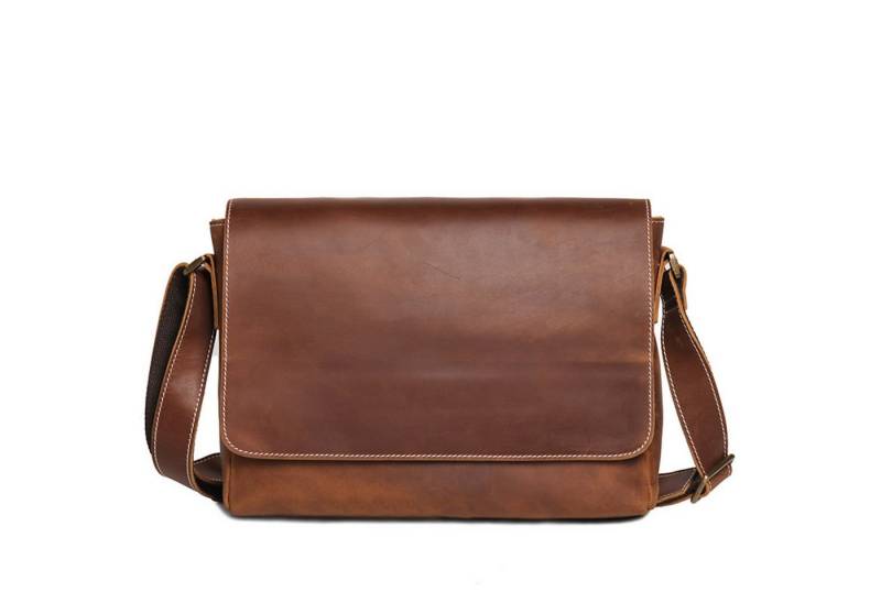 YUBRO-STUDIO Umhängetasche Herren Leder Umhängetasche Retro Messenger Tasche Verstellbarer Riemen von YUBRO-STUDIO