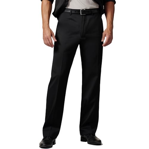 Bequeme Herrenhose mit versteckter erweiterbarer Taille, hochwertige Stretch-Textur, gewebt, Arbeitshose bis Wochenende, schwarz, 44W / 30L Bequeme Herrenhose mit versteckter erweiterbarer Taille, hochwertige Stretch-Textur, gewebt, Arbeitshose bis Wochenende, schwarz, 44W / 30L von YUCENFU