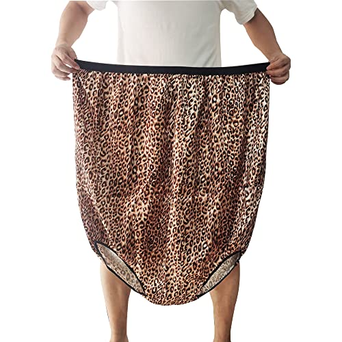 Big Mama Unterhosen Übergroße Oma Höschen Riesige Lustige Neuheit Unterwäsche Halloween Kostüm Lustiger Witz Gag Geschenk Streich Geschenke für Frauen Männer Geburtstag Teil (Leopard, Einheitsgröße) von YUDATPG