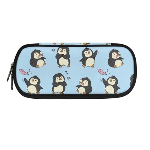 YUDINGFIN Niedliches Federmäppchen, Federmäppchen mit Schlitz, Einzelfach, modisch, weich, für Jungen und Mädchen, Pinguin-B, Schulranzen-Set von YUDINGFIN