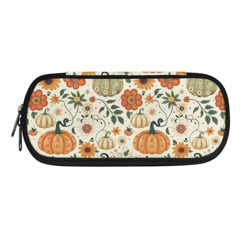 YUDINGFIN Niedliches Federmäppchen, Federmäppchen mit Schlitz, Einzelfach, modisch, weich, für Jungen und Mädchen, kürbis, Schulranzen-Set von YUDINGFIN