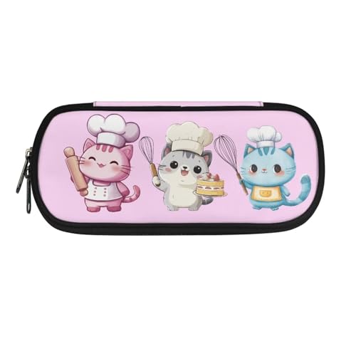 YUDINGFIN Niedliches Federmäppchen, Federmäppchen mit Schlitz, einfach zu verstauen, glatte Textur, Schulstifttasche für Jungen und Mädchen, Cat-c, Schulranzen-Set von YUDINGFIN