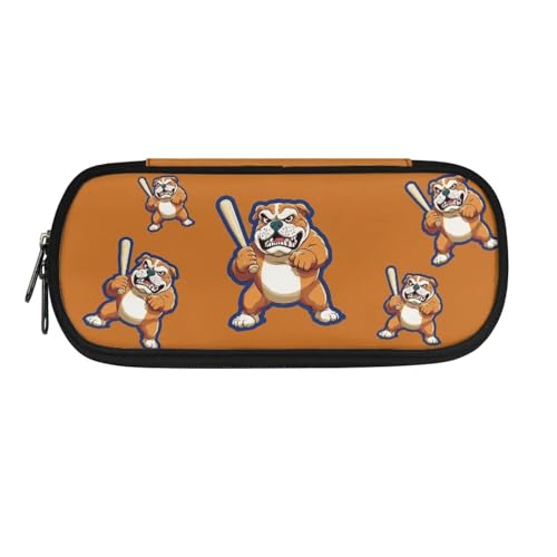 YUDINGFIN Niedliches Federmäppchen, Federmäppchen mit Schlitz, einfach zu verstauen, glatte Textur, Schulstifttasche für Jungen und Mädchen, Dog-B, Schulranzen-Set von YUDINGFIN