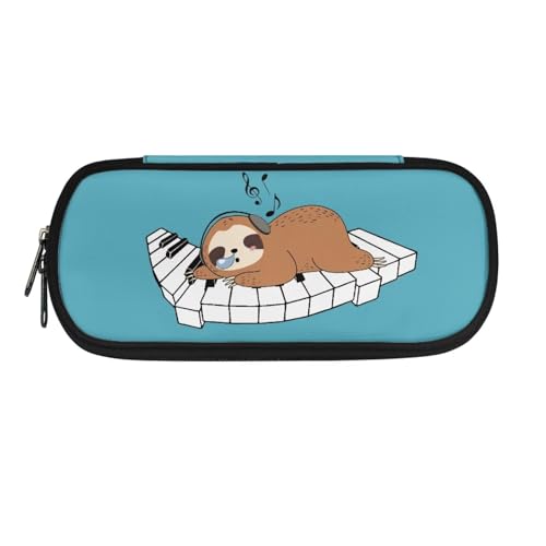 YUDINGFIN Niedliches Federmäppchen, Federmäppchen mit Schlitz, einfach zu verstauen, glatte Textur, Schulstifttasche für Jungen und Mädchen, Faultier, Schulranzen-Set von YUDINGFIN