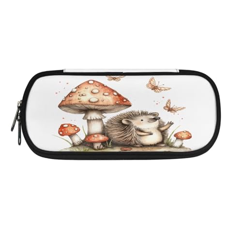 YUDINGFIN Niedliches Federmäppchen, Federmäppchen mit Schlitz, einfach zu verstauen, glatte Textur, Schulstifttasche für Jungen und Mädchen, Igel, Schulranzen-Set von YUDINGFIN