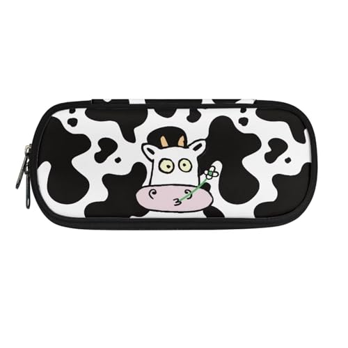 YUDINGFIN Niedliches Federmäppchen, Federmäppchen mit Schlitz, einfach zu verstauen, glatte Textur, Schulstifttasche für Jungen und Mädchen, kuh, Schulranzen-Set von YUDINGFIN