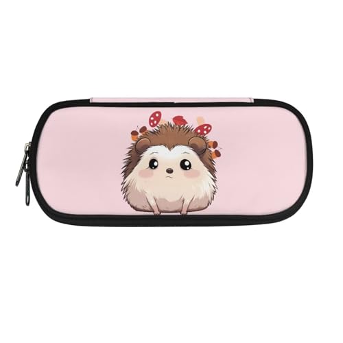 YUDINGFIN Niedliches Federmäppchen, Federmäppchen mit Schlitz, großer Platz, bequeme Schulstifttasche für Jungen und Mädchen, Igel, Schulranzen-Set von YUDINGFIN