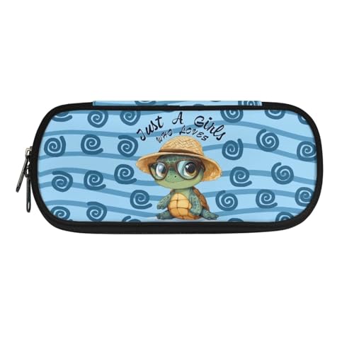 YUDINGFIN Niedliches Federmäppchen, Federmäppchen mit Schlitz, großer Platz, bequeme Schulstifttasche für Jungen und Mädchen, schildkröte, Schulranzen-Set von YUDINGFIN