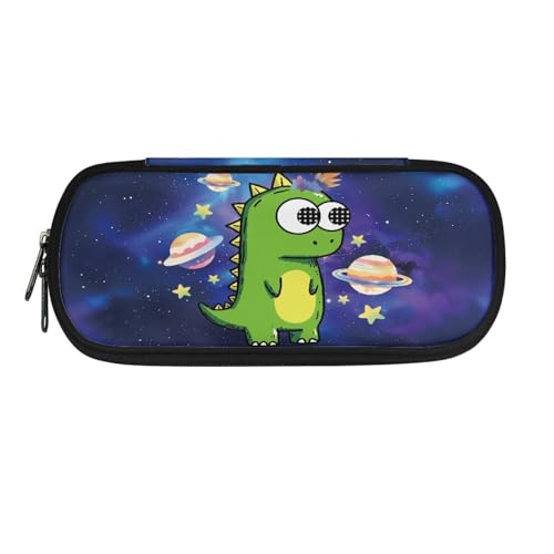 YUDINGFIN Niedliches Federmäppchen, Federmäppchen mit Schlitz-Mesh-Trennwand und halbrunder Reißverschluss, Schulstifttasche für Jungen und Mädchen, Dinosaurier, Schulranzen-Set von YUDINGFIN