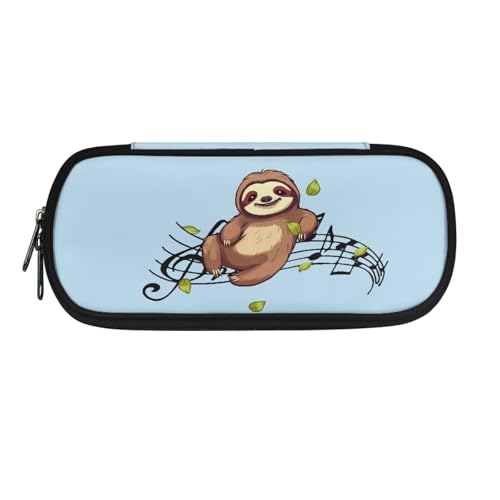 YUDINGFIN Niedliches Federmäppchen, Federmäppchen mit Schlitz-Mesh-Trennwand und halbrunder Reißverschluss, Schulstifttasche für Jungen und Mädchen, Faultier, Schulranzen-Set von YUDINGFIN