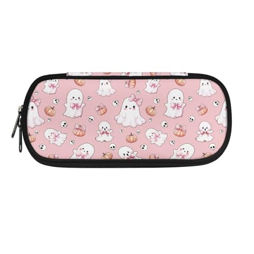 YUDINGFIN Niedliches Federmäppchen, Federmäppchen mit Schlitz-Mesh-Trennwand und halbrunder Reißverschluss, Schulstifttasche für Jungen und Mädchen, Ghost, Schulranzen-Set von YUDINGFIN