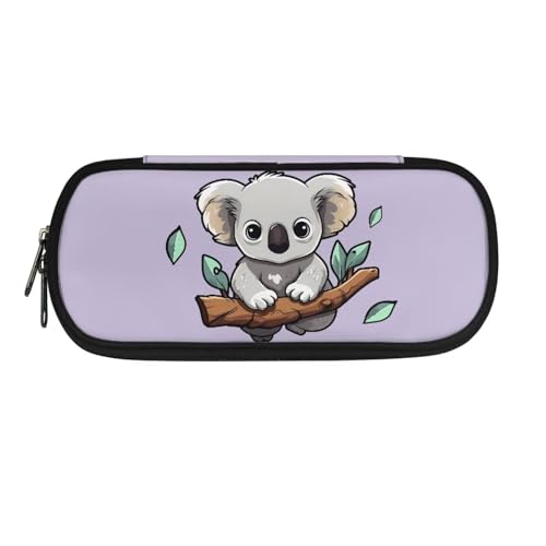 YUDINGFIN Niedliches Federmäppchen, Federmäppchen mit Schlitz-Mesh-Trennwand und halbrunder Reißverschluss, Schulstifttasche für Jungen und Mädchen, Koala, Schulranzen-Set von YUDINGFIN