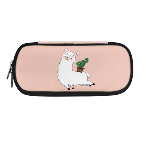 YUDINGFIN Niedliches Federmäppchen, Federmäppchen mit Schlitz-Mesh-Trennwand und halbrunder Reißverschluss, Schulstifttasche für Jungen und Mädchen, Llama, Schulranzen-Set von YUDINGFIN