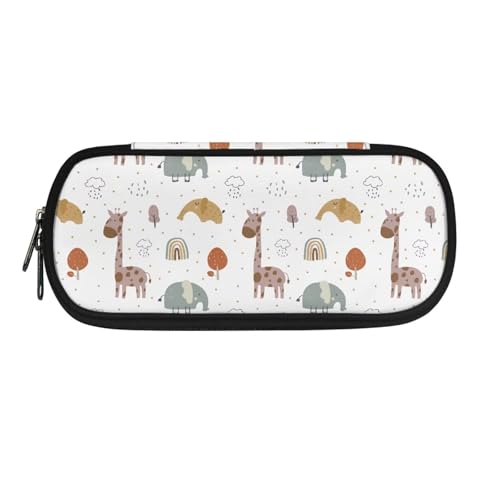 YUDINGFIN Niedliches Federmäppchen, Federmäppchen mit Schlitz-Mesh-Trennwand und halbrunder Reißverschluss, Schulstifttasche für Jungen und Mädchen, giraffe, Schulranzen-Set von YUDINGFIN