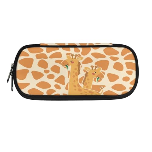 YUDINGFIN Niedliches Federmäppchen, Federmäppchen mit Schlitz-Mesh-Trennwand und halbrunder Reißverschluss, Schulstifttasche für Jungen und Mädchen, giraffe, Schulranzen-Set von YUDINGFIN