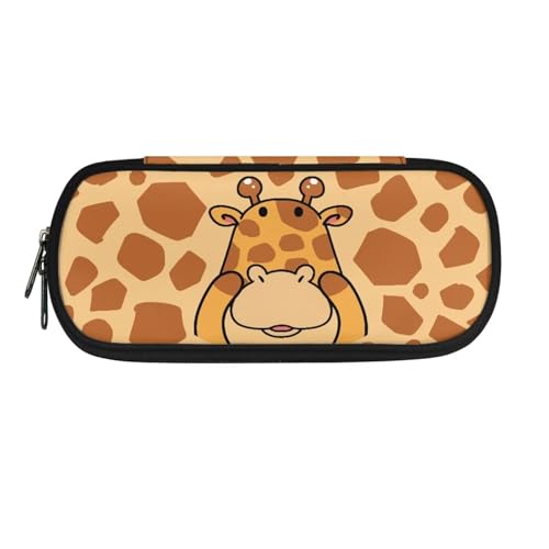 YUDINGFIN Niedliches Federmäppchen, Federmäppchen mit Schlitz-Mesh-Trennwand und halbrunder Reißverschluss, Schulstifttasche für Jungen und Mädchen, giraffe, Schulranzen-Set von YUDINGFIN