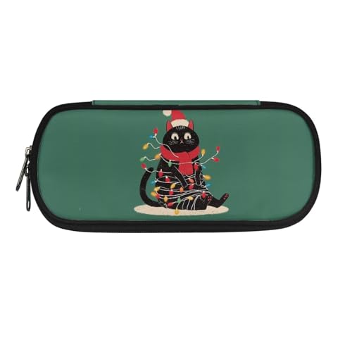 YUDINGFIN Niedliches Federmäppchen, Federmäppchen mit Schlitz-Mesh-Trennwand und halbrunder Reißverschluss, Schulstifttasche für Jungen und Mädchen, katze, Schulranzen-Set von YUDINGFIN