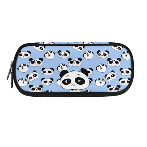 YUDINGFIN Niedliches Federmäppchen, Federmäppchen mit Schlitz-Mesh-Trennwand und halbrunder Reißverschluss, Schulstifttasche für Jungen und Mädchen, panda, Schulranzen-Set von YUDINGFIN