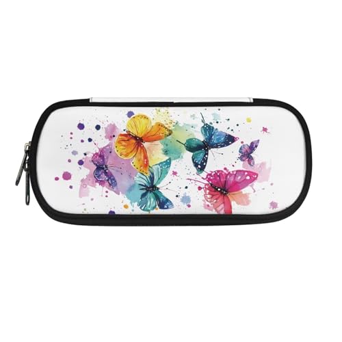 YUDINGFIN Niedliches Federmäppchen, Federmäppchen mit Schlitz-Mesh-Trennwand und halbrunder Reißverschluss, Schulstifttasche für Jungen und Mädchen, schmetterling, Schulranzen-Set von YUDINGFIN
