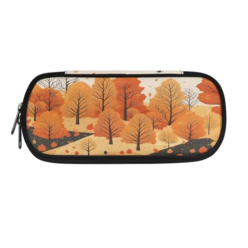 YUDINGFIN Niedliches Federmäppchen, Federmäppchen mit Schlitz-Mesh-Trennwand und halbrunder Reißverschluss, Schulstifttasche für Jungen und Mädchen, wald, Schulranzen-Set von YUDINGFIN