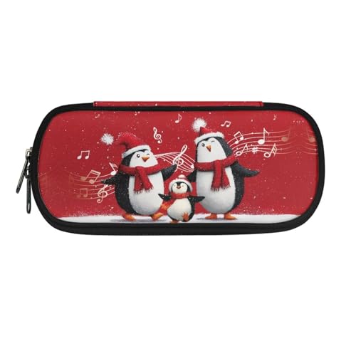 YUDINGFIN Niedliches Federmäppchen, Federmäppchen mit Schlitz und halbrunden Reißverschluss, resistent gegen Verblassen, Schulstifttasche für Kinder, Pinguin-B, Schulranzen-Set von YUDINGFIN