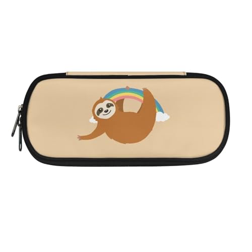 YUDINGFIN Niedliches Federmäppchen, Stifteetui mit Schlitz, praktische Schulstifttasche für Jungen und Mädchen, Faultier, Schulranzen-Set von YUDINGFIN