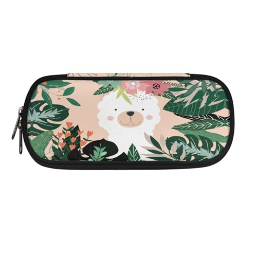 YUDINGFIN Niedliches Federmäppchen, Stifteetui mit Schlitz, praktische Schulstifttasche für Jungen und Mädchen, Llama, Schulranzen-Set von YUDINGFIN