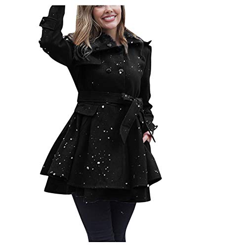 YUE Damen Mittelalter Jacke Winter Mäntel Trenchcoat Lang Jacke Unregelmäßiger Saum Gothic Kleidung Cosplay UOvercoat Große Größen Herbst Winter Vintage Festlich Jacke von YUE