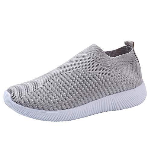 YUE Damen Turnschuhe Sneaker Schuhe Lässige Slip On Laufschuhe Running Tennis Schuhe Stoff Jogging Freizeitschuhe Frühlings Sommer Sneaker für Outdoor Fitness Sporthalle von YUE