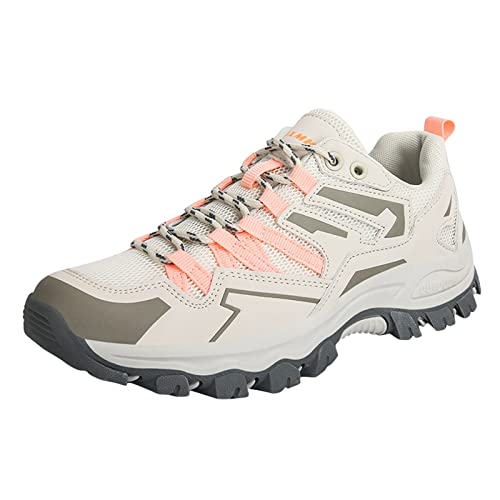 YUE Damen Turnschuhe Sneaker Schuhe Leichtgewichts Atmungsaktiv Walkingschuhe Sportliche Schnürschuhe Elegante Halbschuhe Sport Trekking Turnschuhe für Gym Walking Jogging Laufen von YUE