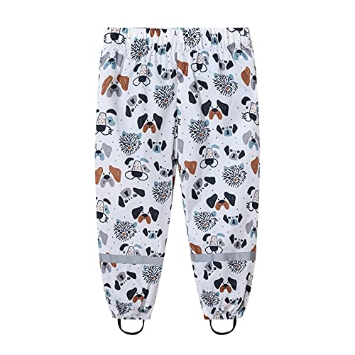 YUE Regenlatzhose Kinder Gefüttert Regenhose Wind- und wasserdicht Hose Atmungsaktiv Buddelhose Herbst und Winter warme Regenkleidung Outdoorhose Regenbundhose Überziehhose von YUE
