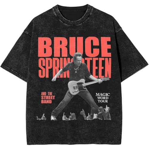 Summer-Vintage-Bruce-Springsteens-The-Boss-Rock-Music-Tour-Washed-T-Shirt von YUEFEIFAN