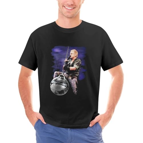 YUEFEIFAN Herren T-Shirt Schwarz XL Klassische Passform Kurzarm Crew Rundhals-Ausschnitt 100% Baumwolle T-Shirt 1 Count 0 Taschen ohne Dehnung Erwachsene Männer T-Shirt von YUEFEIFAN