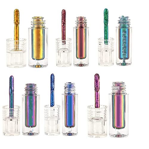 6 Pcs Multi-Chrome Liquid Lipsticks Set with Diamond Glitter Eyeshadow Stick - Long Wearing Matte Finish for Women and Girls Makeup von YUEHAPPY