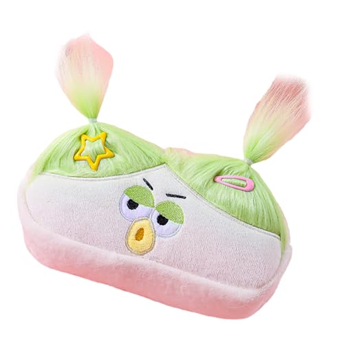 YUEHUINIAO Cartoon-Plüsch-Federmäppchen mit Reißverschluss, großes Fassungsvermögen, Schreibwaren-Tasche, Kinder, Schulanfang von YUEHUINIAO