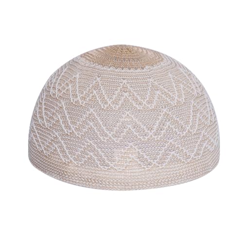 YUEHUINIAO Muslimische Kippah Männer Namaz Gebetshut Traditioneller Kufi-Hut Geschenke bestickte Muslime Männer Gebetsmütze von YUEHUINIAO