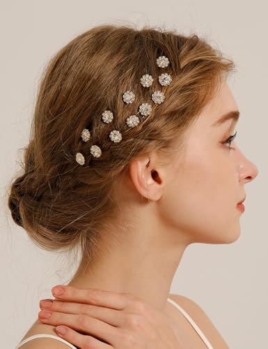 YUEKISEN Haarnadeln mit Strasssteinen, Brautblumen, Kristall-Haarnadeln für Bräute, Frauen, Haarschmuck, Kristall-Kopfschmuck, Kopfschmuck YUEKISEN Haarnadeln mit Strasssteinen, Brautblumen, Kristall-Haarnadeln für Bräute, Frauen, Haarschmuck, Kristall-Kopfschmuck, Kopfschmuck von YUEKISEN