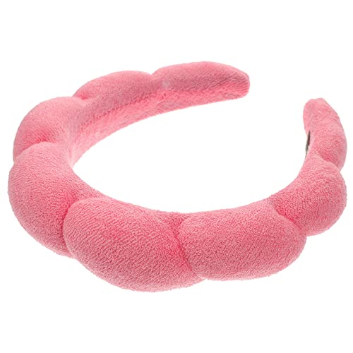 Schwamm-Spa-Stirnband for Waschen des Gesichts, Make-up-Stirnband, Handtuch, Stoff-Haarband, gepolstertes Stirnband for Frauen und Mädchen, Hautpflege, Dusche, Grün (Color : As Shown) von YUEMUZY