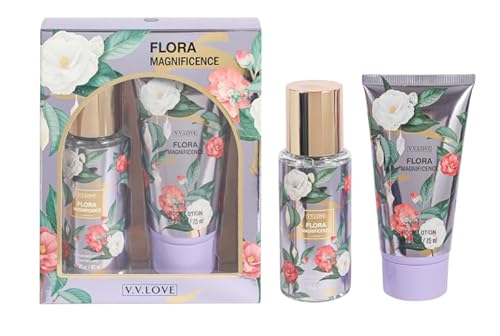 Duftendes Körperspray Damen Geschenkset, 90ml Body Mist Fragrance Spray+50ML Körperlotion,Lang Anhaltender Duftspray, Körperpflegesets für Frauen und Männer, Feuchtigkeitsspendendes Set für die Haut von YUEONEWIN