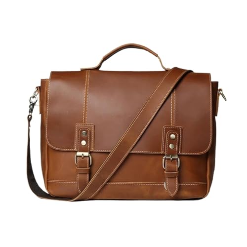 YUERBNC Herrenhandtaschen Aktentaschen Echtleder Tragetaschen Reisetaschen Messenger Schultertaschen von YUERBNC