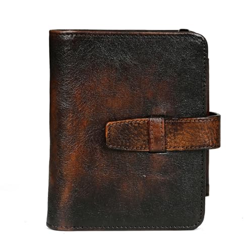 YUERYXH RFID-blockierende Informationsbörse, Herren-Geldbörse Aus Leder, Dreifach Faltbar, Modisches Accessoire-Geschenk für Männer von YUERYXH