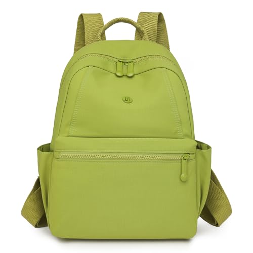 YUESITE Rucksack Damen Klein Leichter Rucksack mit Diebstahlschutz, Wasserabweisend Tagesrucksack Mini Backpack Rucksacktasche für Alltag, Schule und Reisen Grün von YUESITE
