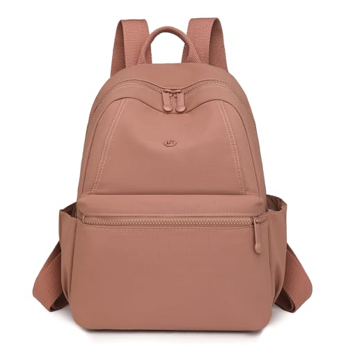 YUESITE Rucksack Damen Klein Leichter Rucksack mit Diebstahlschutz, Wasserabweisend Tagesrucksack Mini Backpack Rucksacktasche für Alltag, Schule und Reisen Rosa von YUESITE