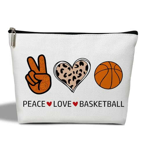 Basketball-Geschenke, Make-up-Tasche für Frauen, Geschenk für Basketball, Lehrer, Trainer, Schwester, Mutter, Tochter, Besties, Basketball, Frieden, Liebe, Basketball, Make-up, Organizer, von YUEXLL