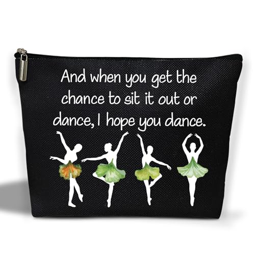 YUEXLL Make-up-Tasche für Damen, Ballerina-Geschenk für Tanzlehrer, Trainer, Tanzen, Schwester, Mutter, Tochter, Besties, "I Hope You", Make-up-Organizer mit Reißverschluss, Reise-Kulturbeutel - 13, von YUEXLL