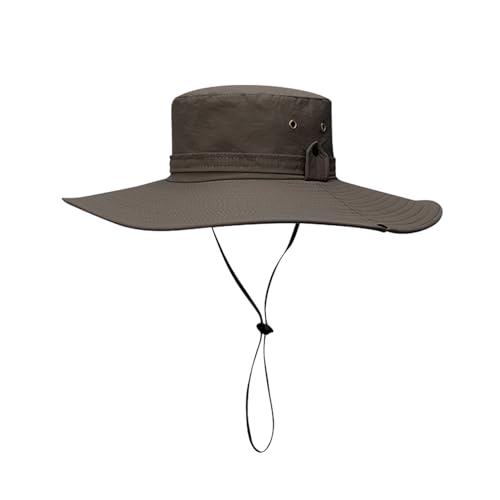 YUEYINGMG LSF 50+ Sonnenschutzhut für Herren, breite Krempe, Fischerhut, UV-Schutz, Sonnenhut für Wandern, Golf, Garten, Outdoor, coffee, Einheitsgröße YUEYINGMG LSF 50+ Sonnenschutzhut für Herren, breite Krempe, Fischerhut, UV-Schutz, Sonnenhut für Wandern, Golf, Garten, Outdoor, coffee, Einheitsgröße von YUEYINGMG