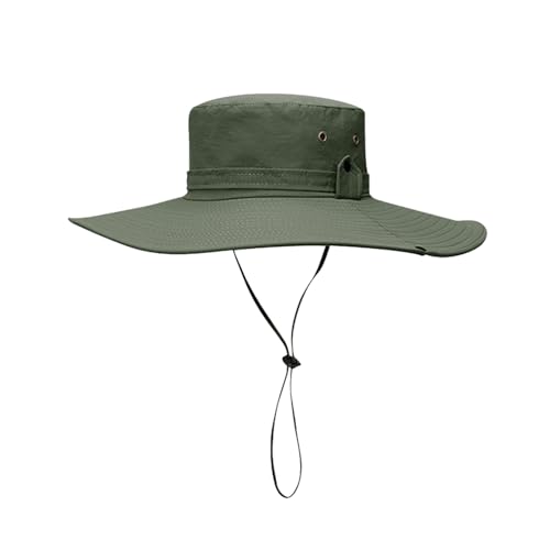 YUEYINGMG LSF 50+ Sonnenschutzhut für Herren, breite Krempe, Fischerhut, UV-Schutz, Sonnenhut für Wandern, Golf, Garten, Outdoor, military green, Einheitsgröße YUEYINGMG LSF 50+ Sonnenschutzhut für Herren, breite Krempe, Fischerhut, UV-Schutz, Sonnenhut für Wandern, Golf, Garten, Outdoor, military green, Einheitsgröße von YUEYINGMG