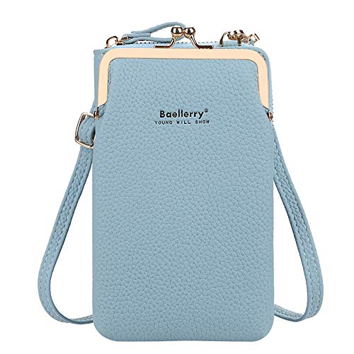 YUEcthynous Damen Leder Umhängetasche Geldbörse,RFID Schutz Geldbeutel Handy Umhängetasche Multifunktionale Handytasche mit Vielen Fächern und Kartenfächer,Verstellbar Abnehmbar Schultergurt(Blau) YUEcthynous Damen Leder Umhängetasche Geldbörse,RFID Schutz Geldbeutel Handy Umhängetasche Multifunktionale Handytasche mit Vielen Fächern und Kartenfächer,Verstellbar Abnehmbar Schultergurt(Blau) von YUEcthynous