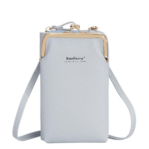 YUEcthynous Damen Leder Umhängetasche Geldbörse,RFID Schutz Geldbeutel Handy Umhängetasche Multifunktionale Handytasche mit Vielen Fächern und Kartenfächer,Verstellbar Abnehmbar Schultergurt(Hellblau) YUEcthynous Damen Leder Umhängetasche Geldbörse,RFID Schutz Geldbeutel Handy Umhängetasche Multifunktionale Handytasche mit Vielen Fächern und Kartenfächer,Verstellbar Abnehmbar Schultergurt(Hellblau) von YUEcthynous