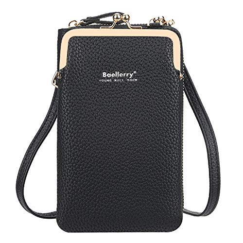 YUEcthynous Damen Leder Umhängetasche Geldbörse,RFID Schutz Geldbeutel Handy Umhängetasche Multifunktionale Handytasche mit Vielen Fächern und Kartenfächer,Verstellbar Abnehmbar Schultergurt(Schwarz) YUEcthynous Damen Leder Umhängetasche Geldbörse,RFID Schutz Geldbeutel Handy Umhängetasche Multifunktionale Handytasche mit Vielen Fächern und Kartenfächer,Verstellbar Abnehmbar Schultergurt(Schwarz) von YUEcthynous